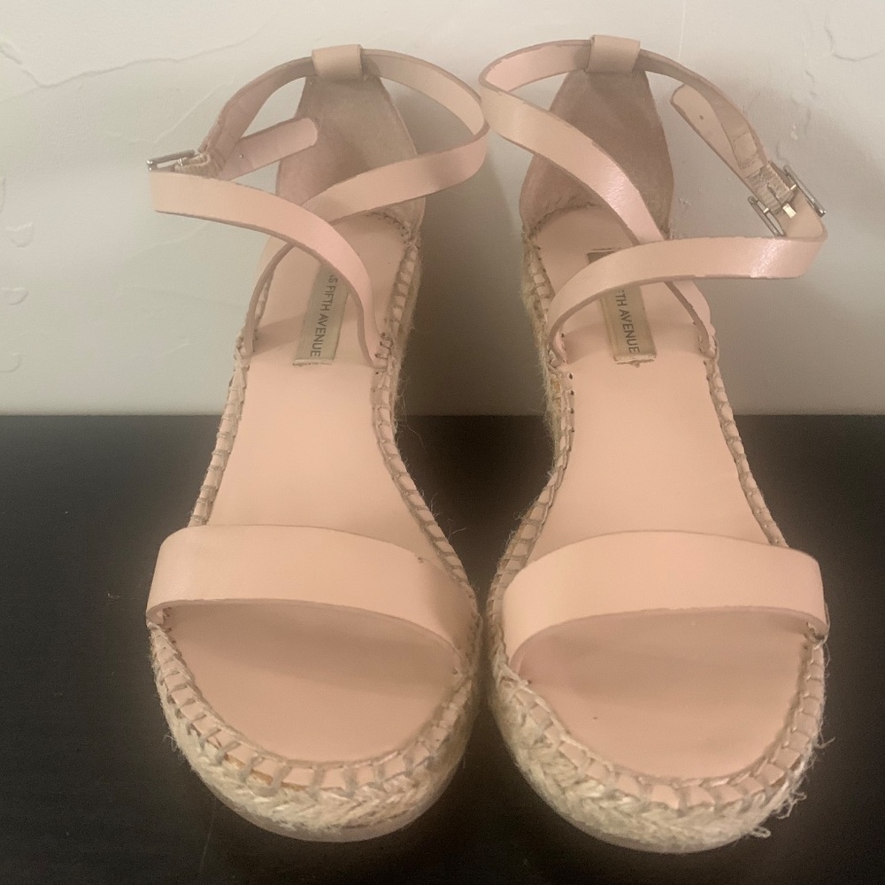 Saks Fifth Avenue Blush Wedges - Picture 2 of 3